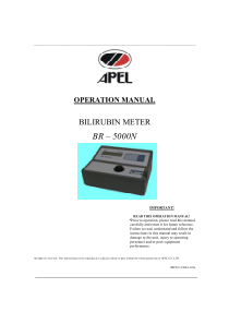 Apel BR-5000N Bilirubin Meter - User manual