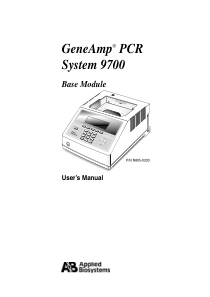 Applied Biosystems GeneAmp 9700 - User manual