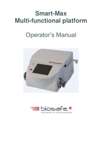 Biosafe Smart-Max Analyzer - User manual