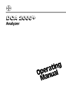 Bayer DCA2000 - User manual