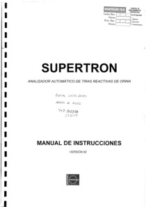Boeringer Supertron Analyzer -User manual (es)