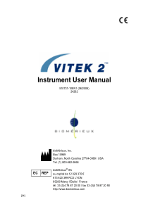 Biomerieux Vitek 2 - User manual