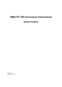 DPS Immulite 2000 - Bedienungsanleitung