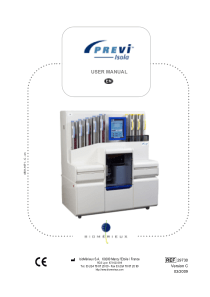 Biomerieux Previ Isola - User Manual