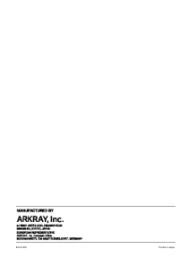 Arkray Spotchem SP-4430 - User manual