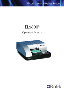 Biotek ELx800 - User manual