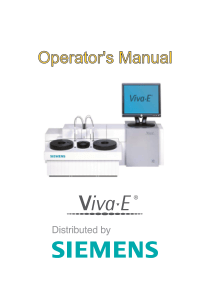 Siemens Viva-E Analyzer - User manual