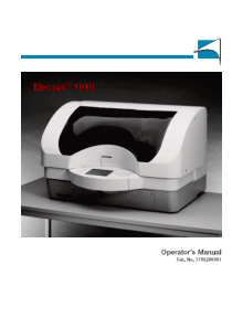 Roche Elecsys 1010 - User manual