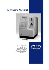 Nova Stat Profile pHOx - Reference manual