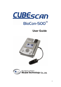 MCube BioCon-500 Bladder Volume System - User manual