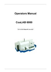 Labitec CoaLAB 6000 - User manual