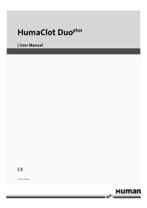 Human HumaClotDuo Blood Coagulacion Analyzer - User manual