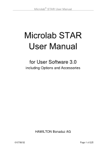 Hamilton Microlab STAR - User manual
