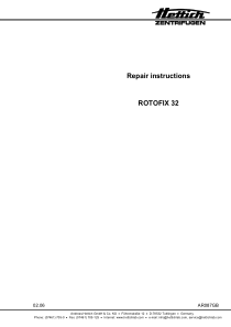 Hettich Rotofix 32 - Service manual