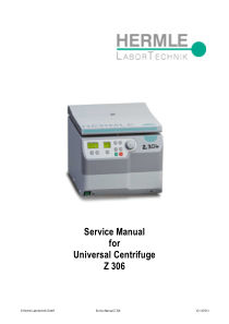 Hermle Z-306 Universal Centrifuge - Service manual