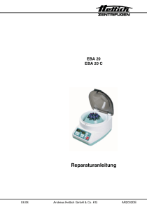 Hettich EBA 20 Centrifuge - Service manual (de)