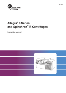 Beckman Coulter Allegra 6 Centrifuge - User manual