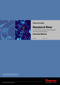 Thermo Hematocrit Rotor - User manual
