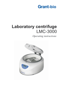 Grant-Bio LMC-3000 Centrifuge - User manual