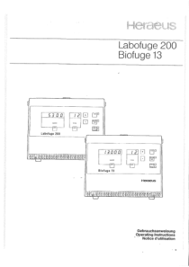 Heraeus Labofuge 200, Biofuge 13 - User manual (en,de)