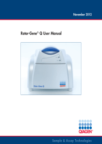 Qiagen Rotor-Gene Q Centrifuge - User manual