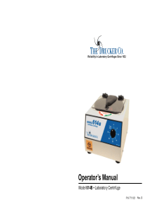 Drucker 614B Centrifuge - User manual