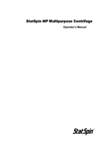 StatSpin MP Centrifuge - User manual