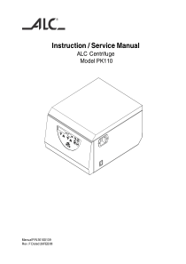 ALC PK110 Cenrifuge - User manual