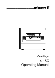 Sigma 4-15 Centrifuge - User manual