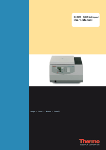 Thermo IEC CL31 Centrifuge - User manual