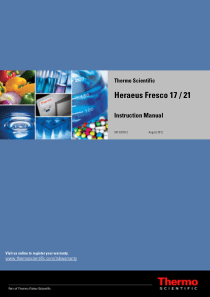Thermo Heraeus Fresco 17,21 - Centrifuge - User manual