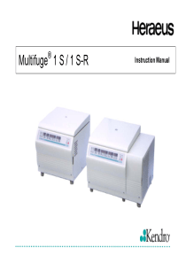 Heraeus Multifuge 1S - User manual