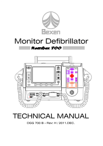 Bexen Reanibex 700 Defibrillator - Technical manual