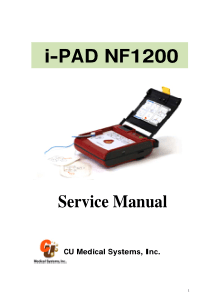 CU i-PAD NF1200 AED - Service manual