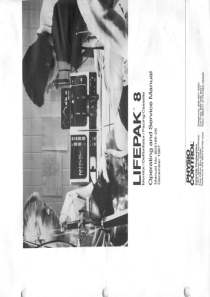 Physio Control Lifepak 8 Defibrillator - Service and user manual
