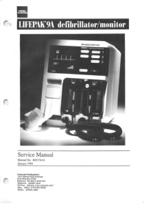 Physio Control Lifepak 9A Defibrillator - Service manual