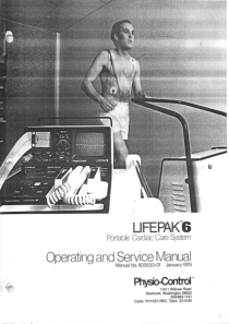 Physio Control Lifepak 6 Defibrillator - Service and user manual