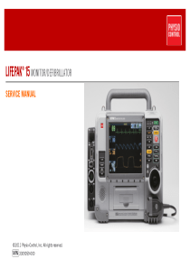 PhysioControl Lifepak 15 Defibrillator - Service manual