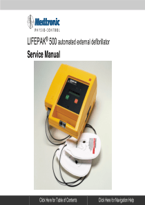Medtronic Lifepak 500 - Service manual