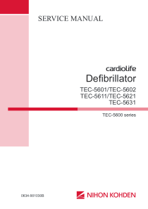 Nihon Kohden TEC-5600 Defibrillator - Service manual