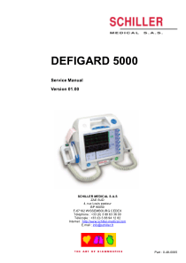Schiller Defigard 5000 Defibrillator - Service manual
