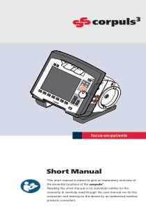 GS Corpuls3 Defibrillator - Quick user manual