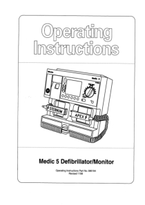 Burdick Medic 5 Defibrillator - User manual