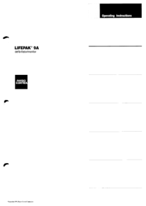 Physio Control Lifepak 9A Defibrillator - User manual