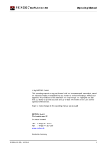 Premedic DefiMonitor XD - User manual