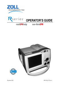 Zoll R Defibrillator - User guide
