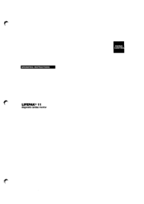 Physio Control Lifepak 11 Defibrillator - User manual