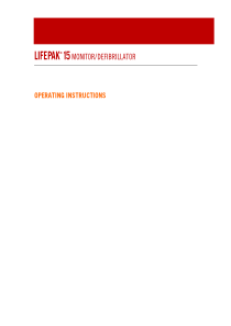 Physio Control Lifepak 15 Defibrillator - User manual