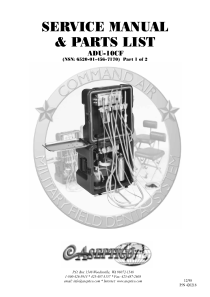 Aseptico ADU-10 Field Dental Unit - Service manual
