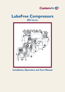 CustomAir 800-Series Compressor - User and maintenance manual